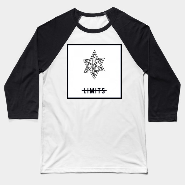 No Limits Merkaba White #8 Baseball T-Shirt by imetatron